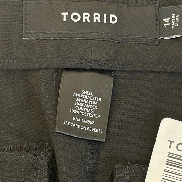 Torrid Black Dress Pants Sequined Sides Size 14 Skinny New WT - Picture 8 of 15